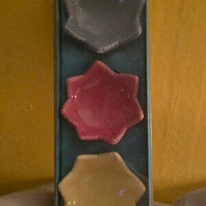 Set of 3 Vintage Ceramic Egg Holders Multi Colors New in Box